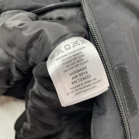 NEW Polarn Waterproof Bib Suspender Snow Pants 6-9 Months Black + Reflective - Picture 10 of 11